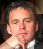 Confident man learning public speaking and presentation skills who has mastered stage fright communication skills and speech anxiety